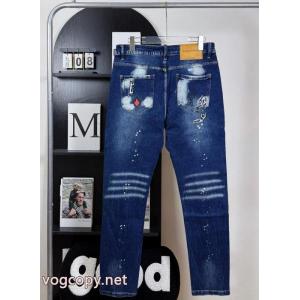 DSQUARED 2 2026高バージョン新撥墨破穴多要素アルファベットカップル水洗ストレッチジーンズ