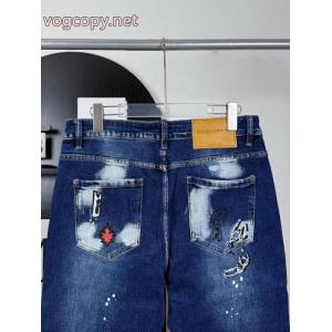 DSQUARED 2 2026高バージョン新撥墨破穴多要素アルファベットカップル水洗ストレッチジーンズ