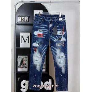 DSQUARED 2 2026高バージョン新撥墨破穴多要素アルファベットカップル水洗ストレッチジーンズ