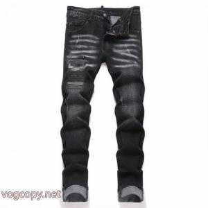 DSQUARED 2 2026新型トレンディアルファベットカップル水洗ストレッチジーンズ