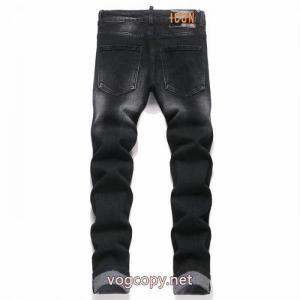 DSQUARED 2 2026新型トレンディアルファベットカップル水洗ストレッチジーンズ