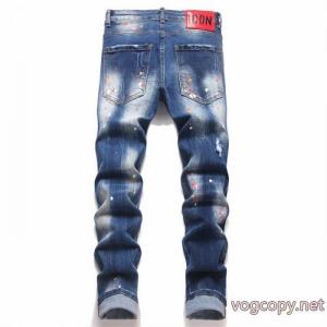 DSQUARED 2 2026新作軽量贅沢D 2エンブレム刺繍カップル水洗ストレッチジーンズ