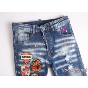 DSQUARED 2 2026新作軽量贅沢D 2エンブレム刺繍カップル水洗ストレッチジーンズ