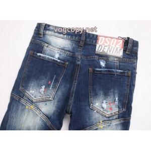 DSQUARED 2 2026新型軽量贅沢サイドジッパー泡かけカップル水洗ストレッチジーンズ