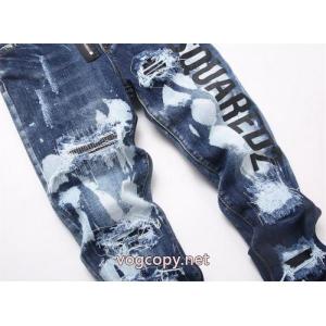 DSQUARED 2 2026新型軽量贅沢落書き乞食カップル水洗ストレッチジーンズ